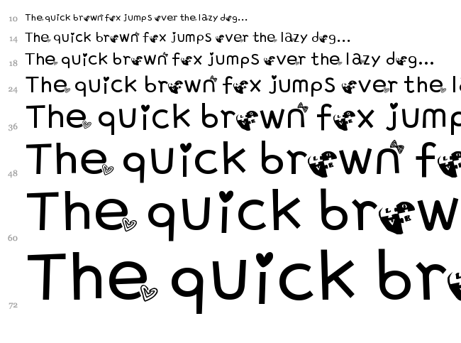 AC Love font waterfall